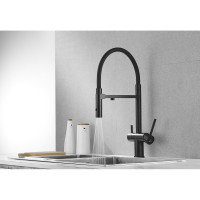Смеситель для кухни ROSE с подключением к фильтру питьевой воды, черный R958H