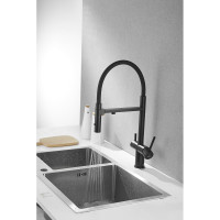 Смеситель для кухни ROSE с подключением к фильтру питьевой воды, черный R958H