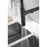 Смеситель для кухни ROSE с подключением к фильтру питьевой воды, черный R958H