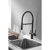 Смеситель для кухни ROSE с подключением к фильтру питьевой воды, черный R958H