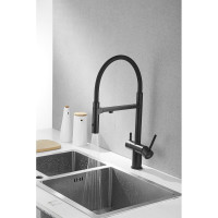 Смеситель для кухни ROSE с подключением к фильтру питьевой воды, черный R958H