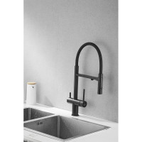 Смеситель для кухни ROSE с подключением к фильтру питьевой воды, черный R958H