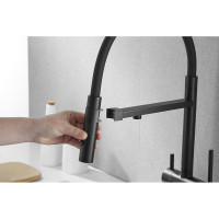 Смеситель для кухни ROSE с подключением к фильтру питьевой воды, черный R958H