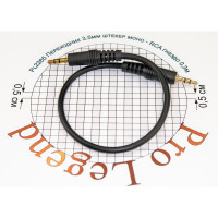 Переход 3.5мм штекер моно - RCA гнездо Pro Legend пластик с кабелем 0,3м, Gold, PL2265