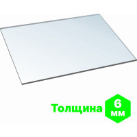 Монолитный поликарбонат 6 мм, 1025x750 мм, прозрачный 2uv Novattro 4604638005510