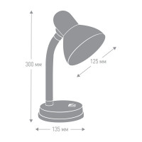 Настольный светильник Camelion KD-301 C03 серебро 230V 60W 10992