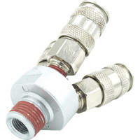 Разветвитель пневматический V-образный тройной (1/4"; рапид EURO) WIEDERKRAFT WDK-83MY