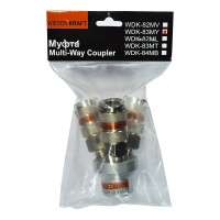 Разветвитель пневматический V-образный тройной (1/4"; рапид EURO) WIEDERKRAFT WDK-83MY