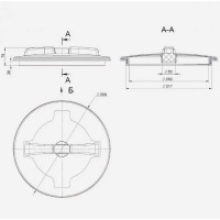 Крышка для емкости D350 пластиковая c дыхательным клапаном Экопром 115.0040.000.0