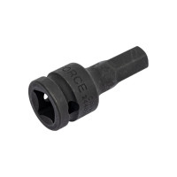 Ударная цельная головка-бита 6 гранная, 1/2", 12 мм FORCE 24406012