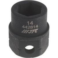 Головка торцевая ударная мини 6-гранная JTC 1/2" х 14мм, длина 28мм 442814 508560