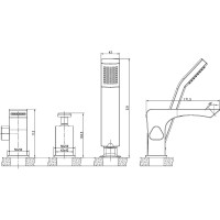 Смеситель Lemark Contest LM5845CW на борт ванны LM5845CW
