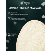 Мочалка из люфы Банные Штучки спонж овальный с хлопком, 11х16 см 40001