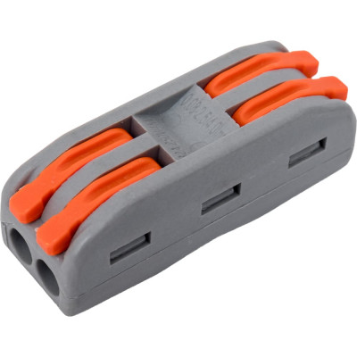 Клемма универсальная монтажная MasterProf 2-проводная двусторонняя, тип WAGO (Ваго), 10 шт. ЭТ.130201.10