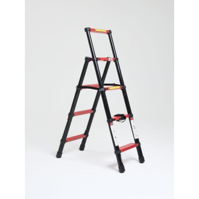 Телескопическая лестница-стремянка WORKY BLACK 4+5 ступеней, 1.1м+1.4м ARD257794