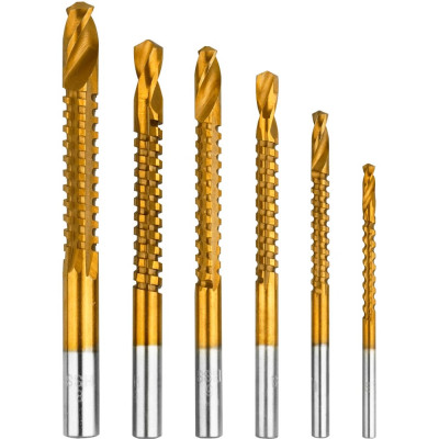 Набор сверл фрезеровальных 6 шт, 3, 4, 5, 6, 6.5, 8 мм vertextools 0987-3-8