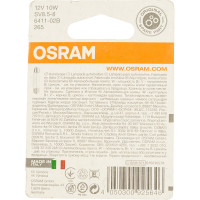 Автолампа OSRAM C10W SV8.5,8 41мм, 2шт 12V ,1,10 6411-2BL