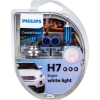 Автолампа PHILIPS H7, 55 PX26d CRISTAL VISION 4300K 2 шт.+2 шт. W5W 12V 1,5,30 HIT 12972CVSM