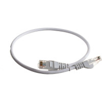 Патч-корд LANMASTER RJ45-RJ45, 4 пары, UTP, категория 5е, 0.5 м, белый, LSZH, LAN-PC45/U5E-0.5-WH
