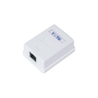 Настенная розетка TWT 1 порт RJ-45, категория 5е, белая, SM1-45-WH