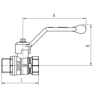 Шаровой кран LD Pride 47.50.B-Н.Р, латунный, внутренняя/наружная резьба, ручка-рычаг, 2" LD 47.303.50