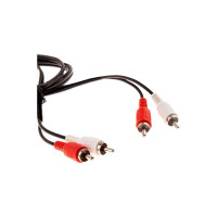 Соединительный кабель VCOM 2xRCA /M/ - 2xRCA /M/ черный 1,5m, VAV7158-1.5M