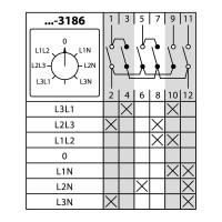 Кулачковый переключатель КПУ11-10/3186 TDM ELECTRIC V:3Uмф-0-3Uф SQ0715-0154