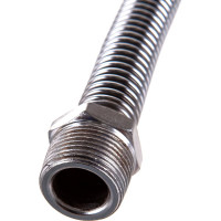 Подводка для газа СТМ ГАЗ сильфонная, 3/4", гайка-штуцер, 80 см CGHM3408