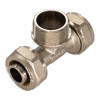 Тройник СТМ наружняя резьба, 16х3/4х16 CTM01634