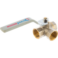 Шаровой кран для воды СТМ СТАНДАРТ 1/2", трехходовой, тип L, рычаг CW3FL012