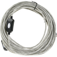 Кабель-адаптер AOpen/Qust USB2.0-repeater, удлинительный активный Am-Af 15м ACU823-15M