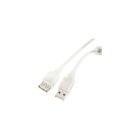 USB2.0 удлинитель Cablexpert Pro, AM/AF, Кабель 2м, экранированный, прозрачный, CCF-USB2-AMAF-TR-2M
