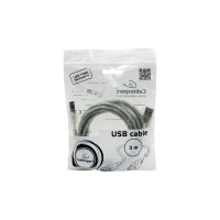 Кабель Cablexpert USB 2.0 Pro AM/BM, 3м, экран прозрачный CCF-USB2-AMBM-TR-10
