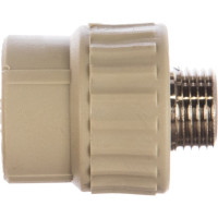 Муфта комбинированная с наружной резьбой VALFEX PP-R серая, 25 мм х1/2" 10130125Г 127-0361