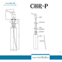 Дозатор для мыла ALVEUS CHR-P 0.5 L, хромированная латунь 1016099