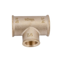 Тройник Viega ВВВ, 3/4", 1/2", 3/4", бронза RX, переходной 264468