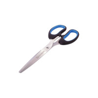 Ножницы BRAUBERG Classic+ 185 мм, классической формы, резиновые вставки, черно-синие 236448