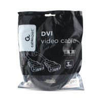Кабель Cablexpert DVI-D single link 19M/19M экран, феррит.кольца, CCS, 3м, черный, пакет CC-DVIL-BK-10