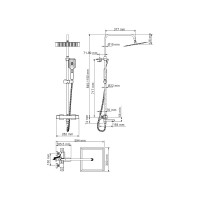 Душевой комплект с термостатическим смесителем WasserKRAFT Thermo A29901