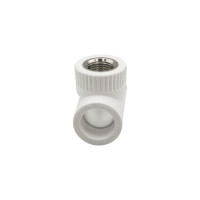 Комбинированный тройник VRT внутренняя 25х1/2х25 EVER plast, белый, Россия 538257