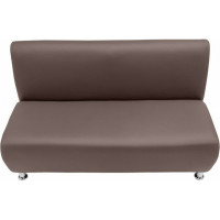 Секция дивана Мягкий офис Классик двухместная коричневая КЛ601КОР