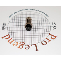 Разъем MIC16 6P гнездо Pro Legend металл на кабель, PL2204