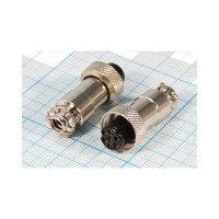 Разъем MIC12 7P гнездо Pro Legend металл на кабель, PL2219