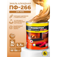 Алкидная эмаль FARBITEX ПФ-266 светлый орех, 2.7 кг 4300011427