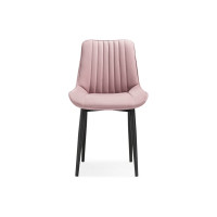 Стул на металлокаркасе Woodville седа розовый/черный 502098