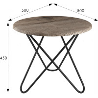 Журнальный стол Мебелик BeautyStyle 20 дуб крымский состаренный/черный 8142