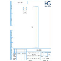 Латунный пруток HG ЛС59-1 шестигранный S8, длина 100 мм 4961094