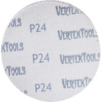 Круг абразивный под липучку 125 мм, Р24, 100 шт vertextools 12800-125-24