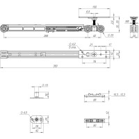 Комплект для раздвижных дверей ARMADILLO SLD.Comfort-PRO.SET2.soft close/80 38989