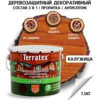 Деревозащитный декоративный состав ТЕРРАТЕКС калужница, 7.5 кг, 9 л ЭК000137012